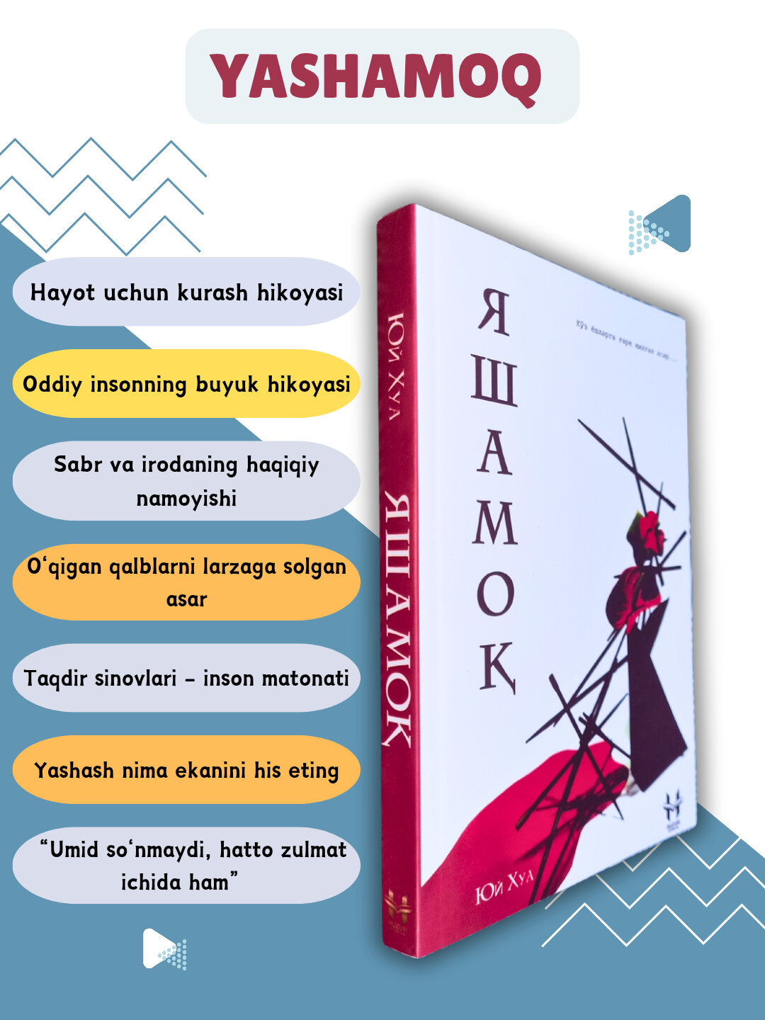 Книга Исторический, драматический, жизненный романн "жить" Юй Хуа - Белый