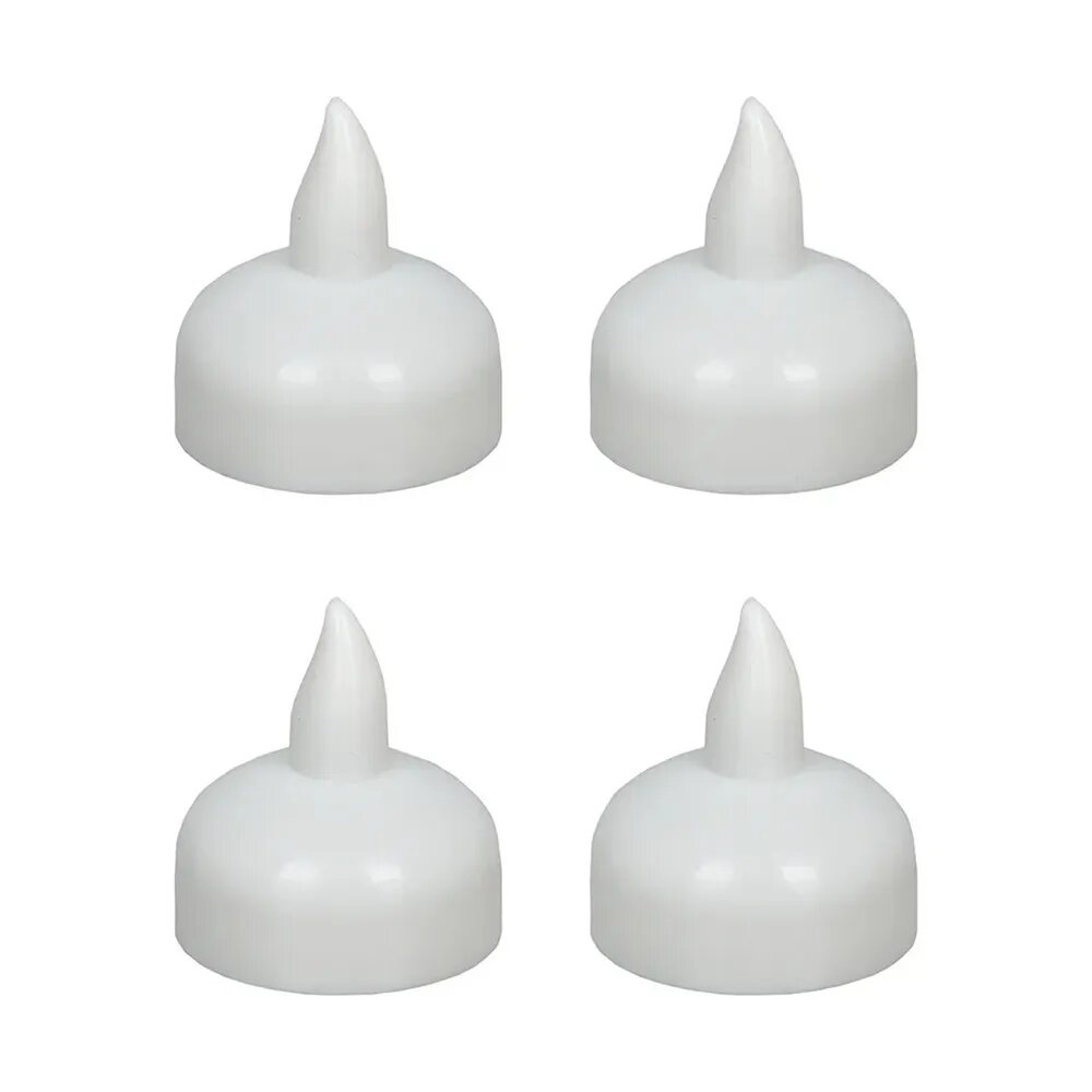 Свечи светодиодные плавающие  Qwerty   4 шт  пластик  белые  теплый свет