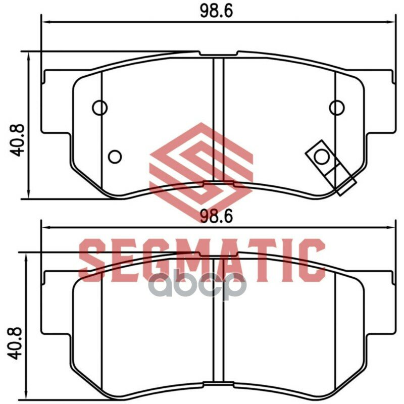 Колодка торм диск зад KIA Sportage 2.0 2008- Hyundai Getz 1.4 2005-2010 Hyundai Tucson 2.0 2004-2010 SEGMATIC арт. SGBP2568