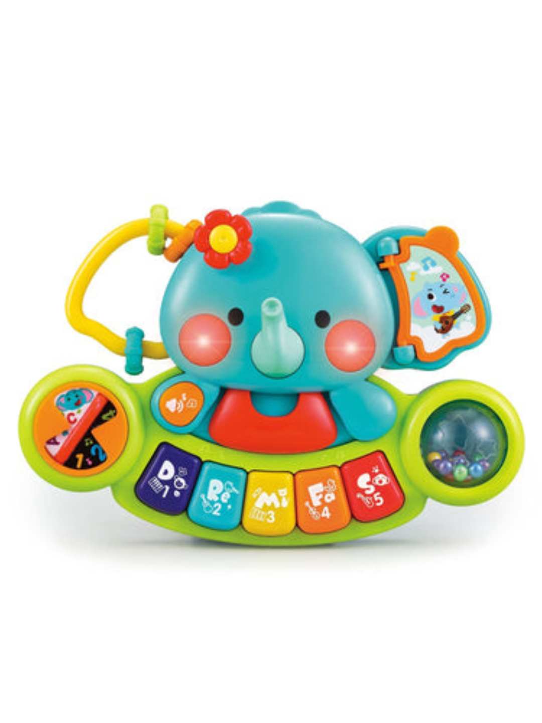 Погремушка "Hola", для малышей, розовый, с подсветкой, для 0-3 лет