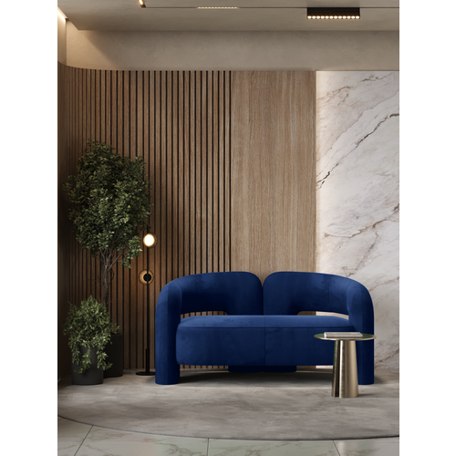 фото Диван дизайнерский azzurro, велюр fior navy темно-синий 140 см. прямой germary home