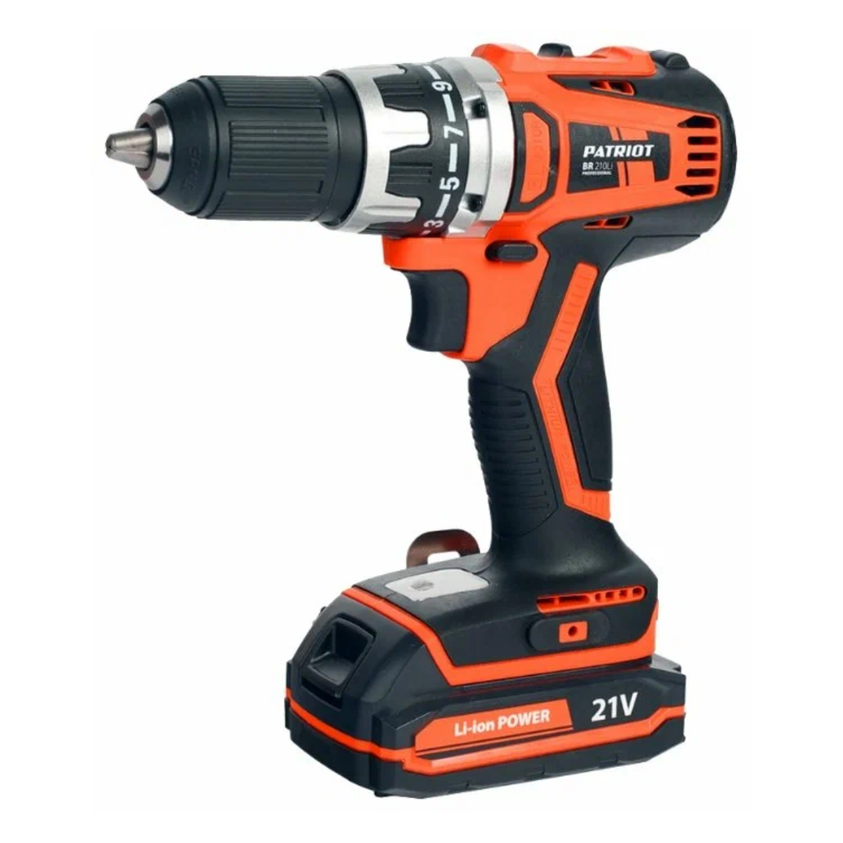 Дрель-шуруповерт аккумуляторная Patriot BR 210Li мощность 21В 2 аккумулятора