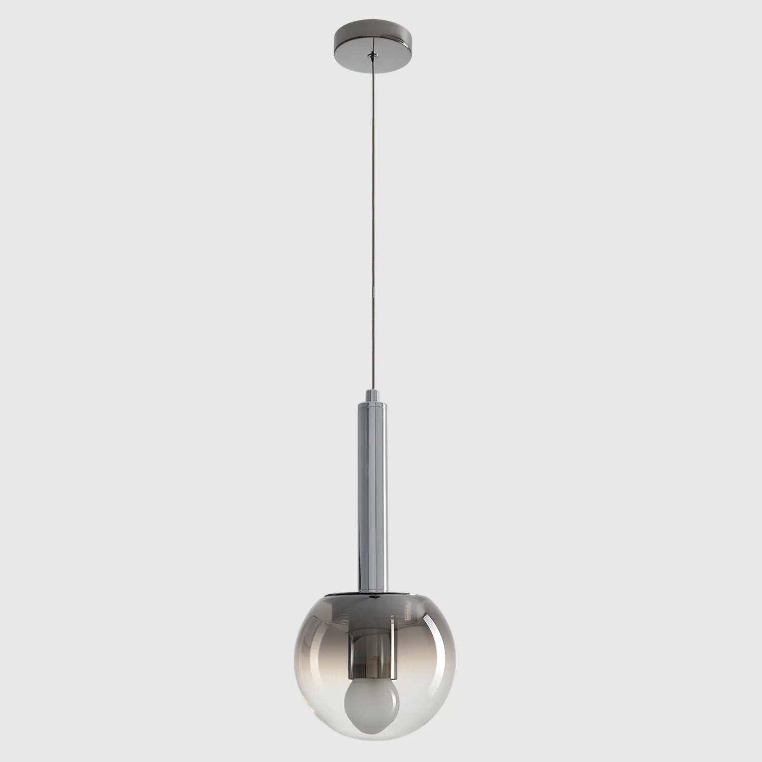 Подвесной светильник Crystal Lux ECLIPSE SP1 D130 CHROME_CR E27 40 Вт металл стекло хром
