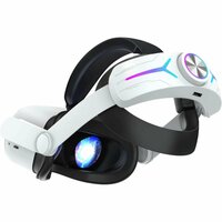 Сменный аккумулятор на головном ремне емкостью 8000 мАч для Oculus Quest 2, Перезаряжаемые аксессуары емкостью 8000 мАч, Регулируемая гарнитура со светодиодной подсветкой для Meta Quest 2 VR
