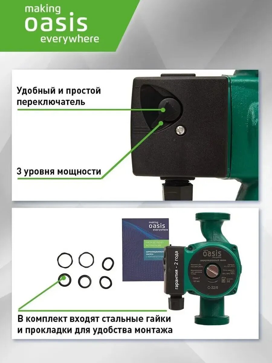 Обзор: Насос циркуляционный Making Оasis Everywhere С-32/6