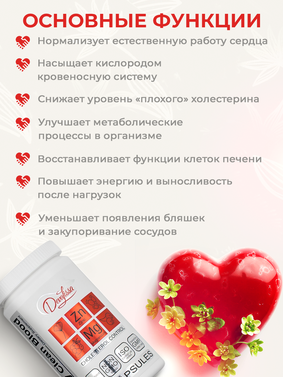 Изображение Витамины DevaLissa концентрат для сердца и сосудов, капсулы, 90 шт.