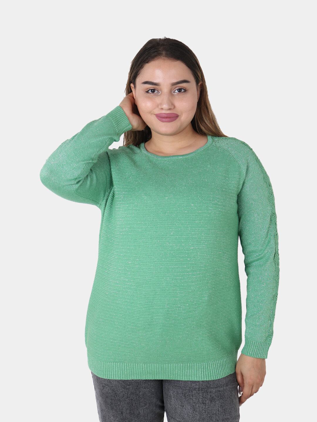 Свитер размер One Size, , салатовый — фото 1