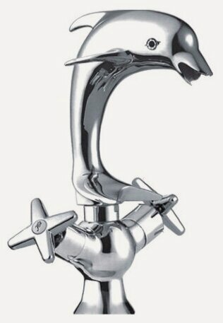 Изображение товара Смеситель для раковины в форме Дельфина Ledeme L1020-1 хром, латунь