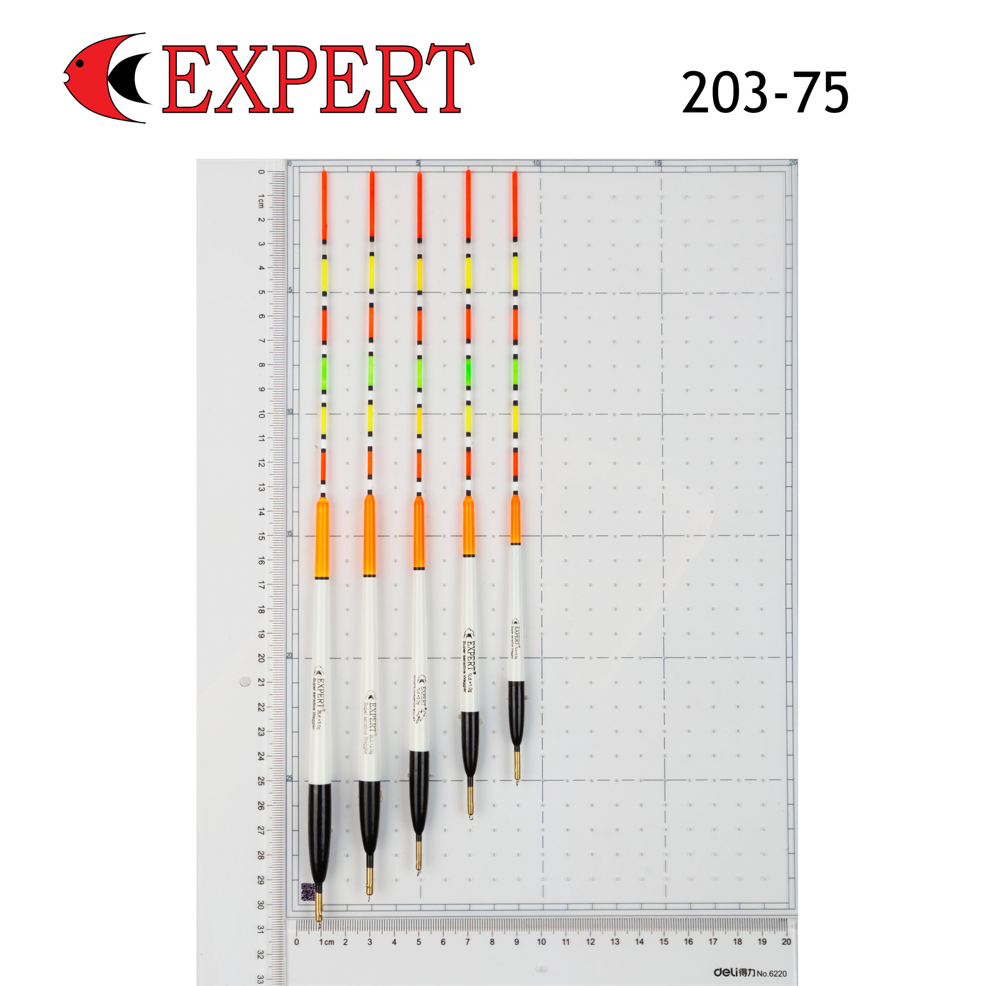 Поплавок EXPERT 203-75-051, 25см, 1.5г. мультиколор, для дальнего заброса, оригинал