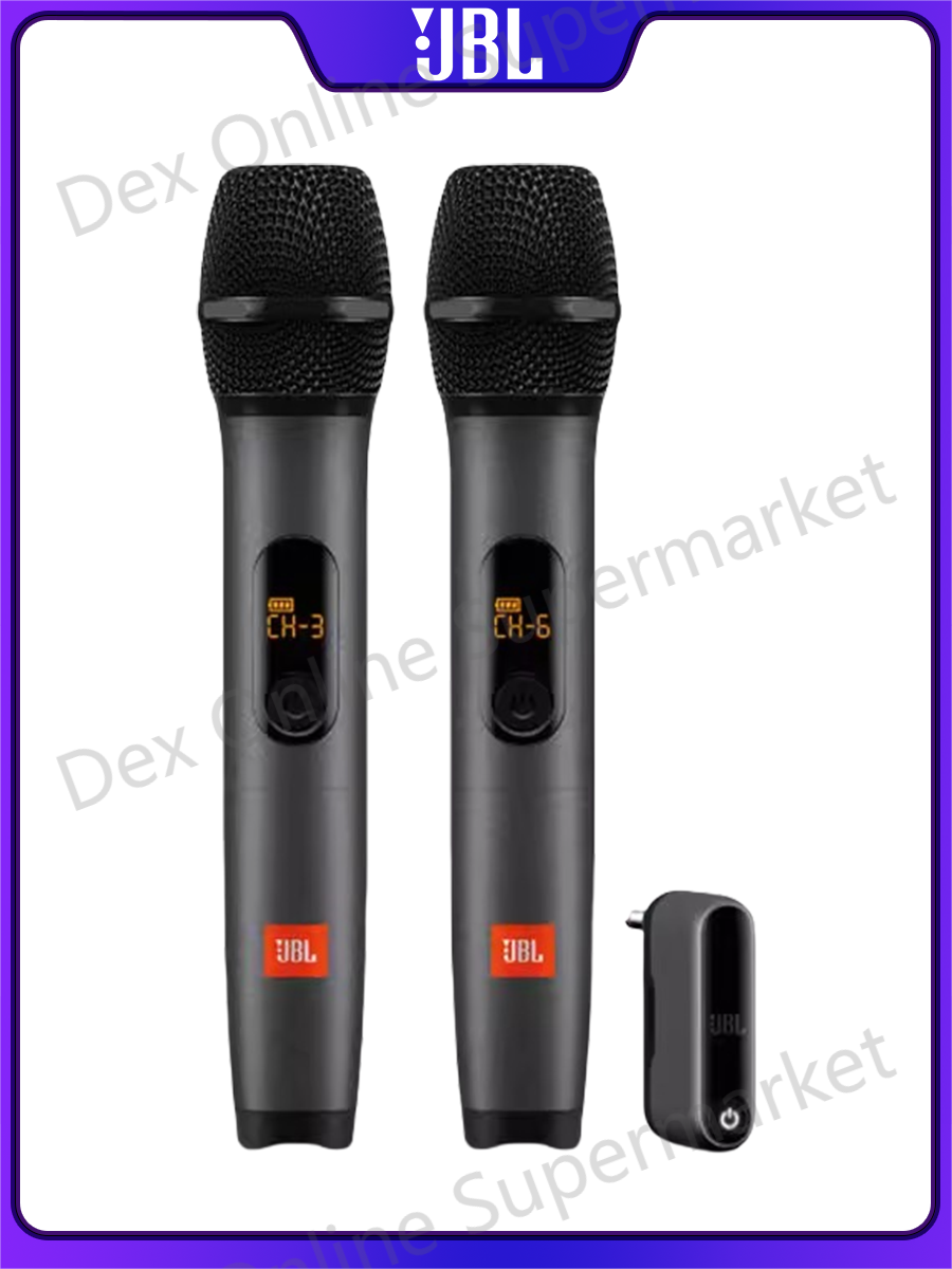 Микрофоны JBL Wireless Microphones Set, для вокала и событий, 2 микрофона, черный