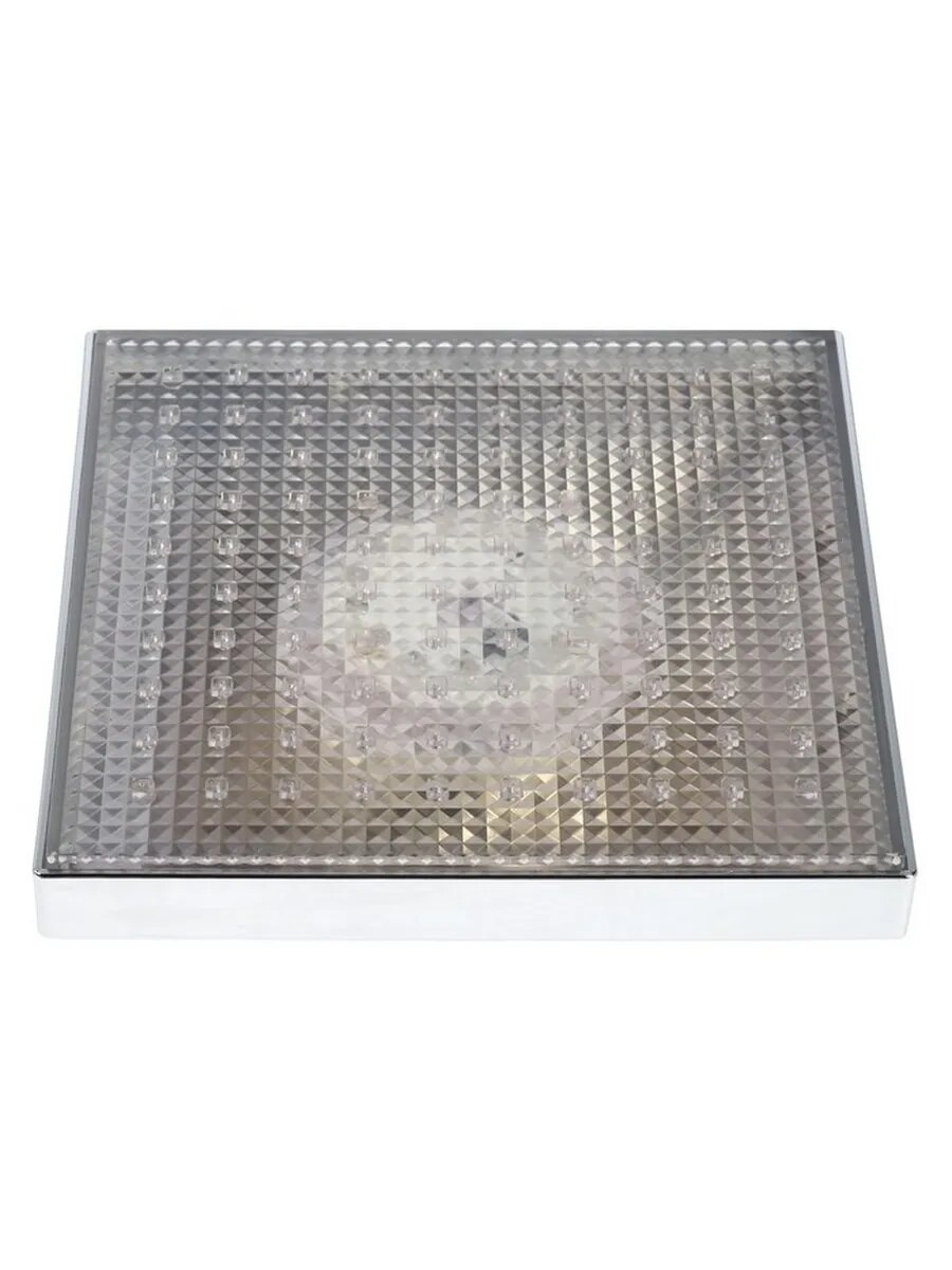 Стильная стационарная лейка с подсветкой и хромовым блеском