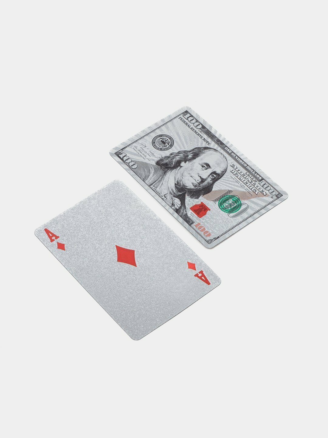 Пластиковые игральные карты 100$ и скелет, Texas Hold'em, ПВХ, черные, 54 шт