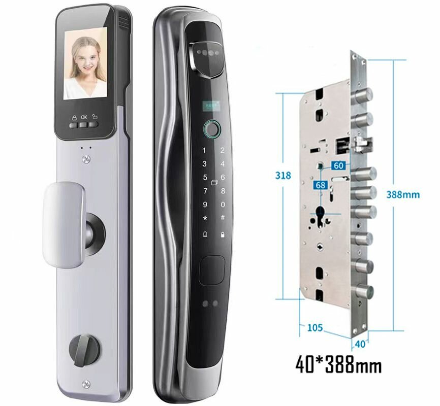 Биометрический умный замок с защитой от взлома XTD CS7 A3 в комплекте врезной замок 40x388