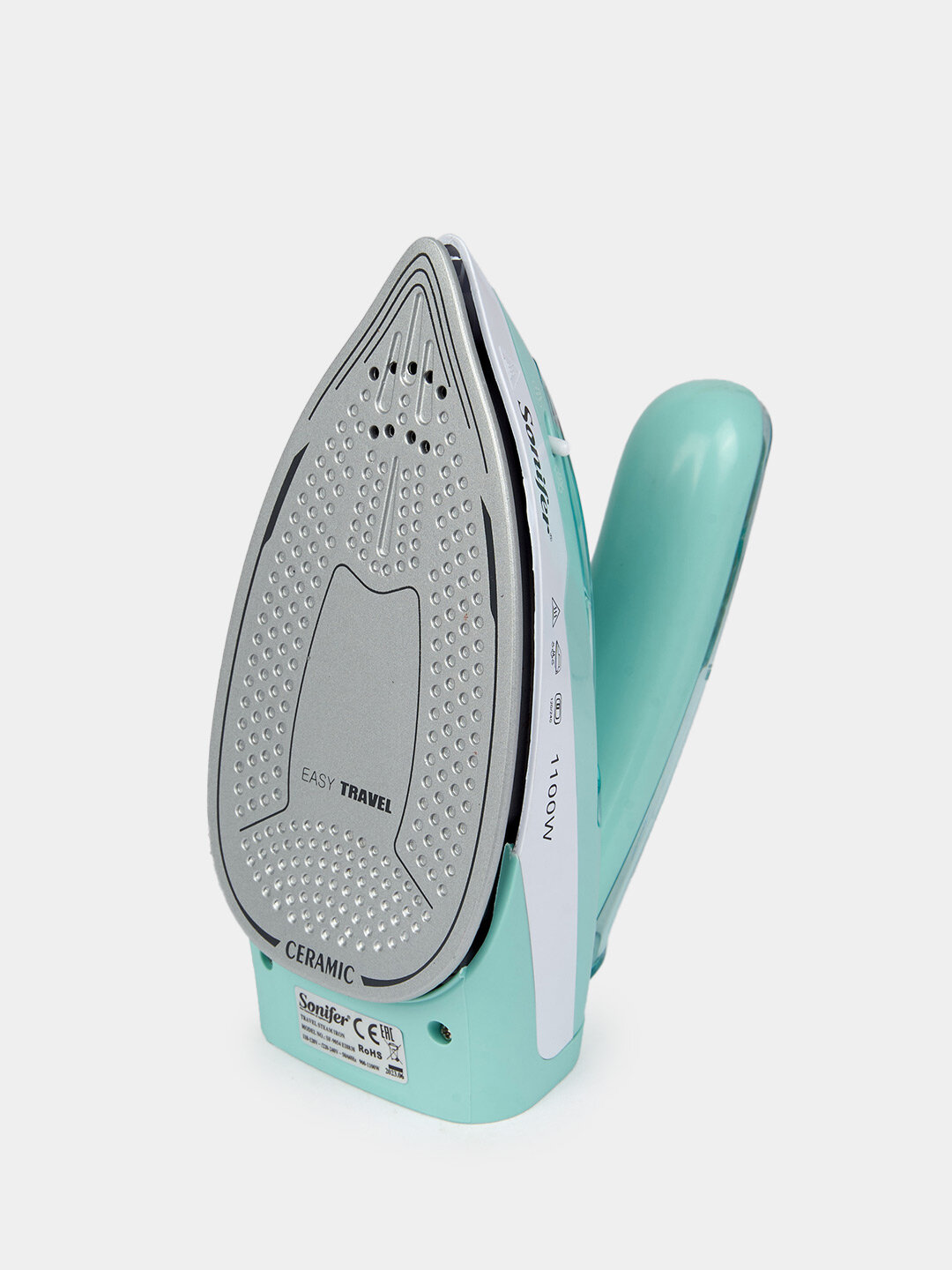 Электрический дорожный паровой утюг‑мини SONIFER SF‑9054 с керамической подошвой, мощностью 1100 Вт