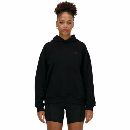 фото Худи спортивное new balance athletics french terry hoodie, размер xs int, , черный