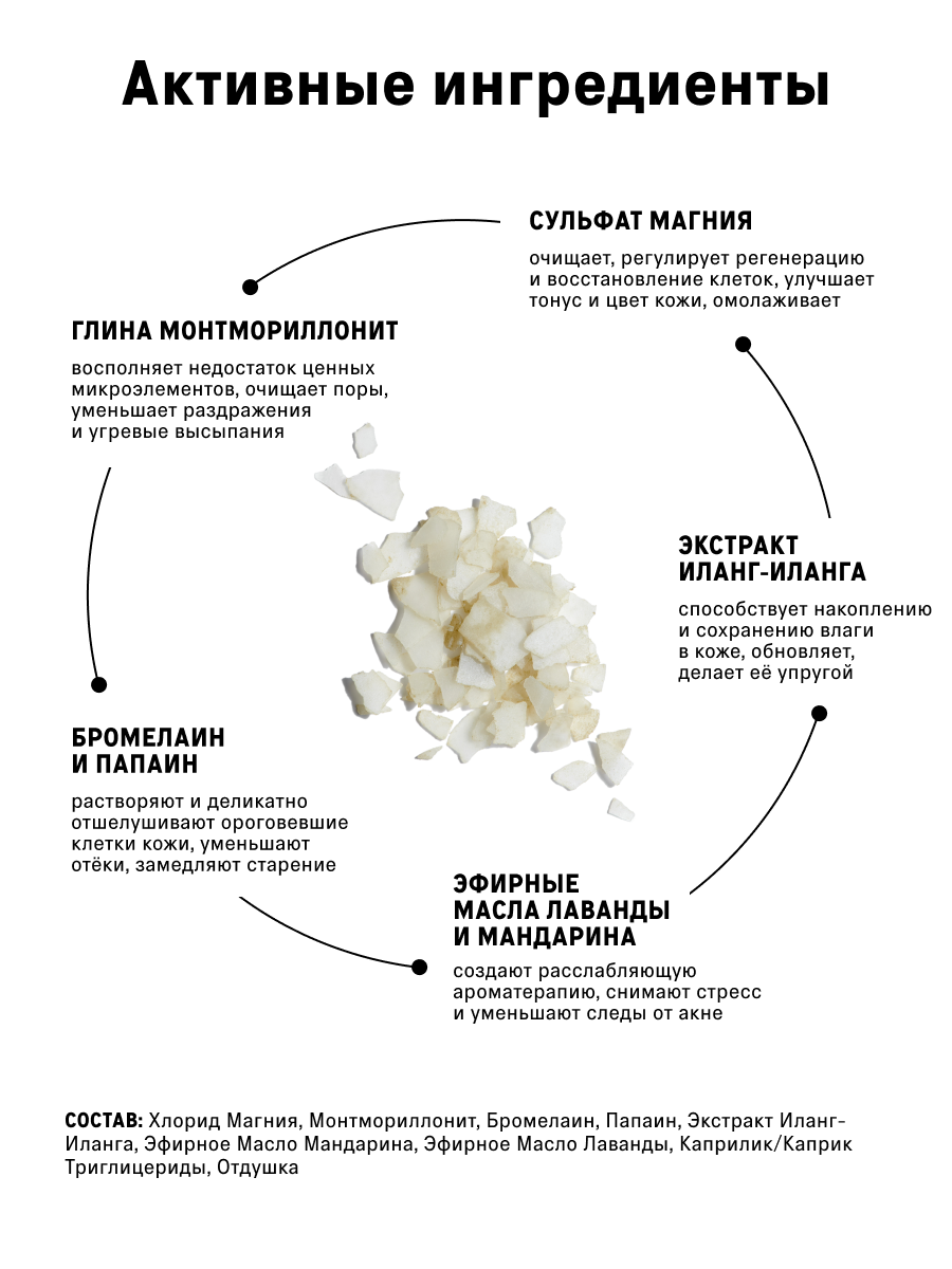 Магниевая соль для ванны The Act, в составе иланг-иланг, 400 г — фото 1