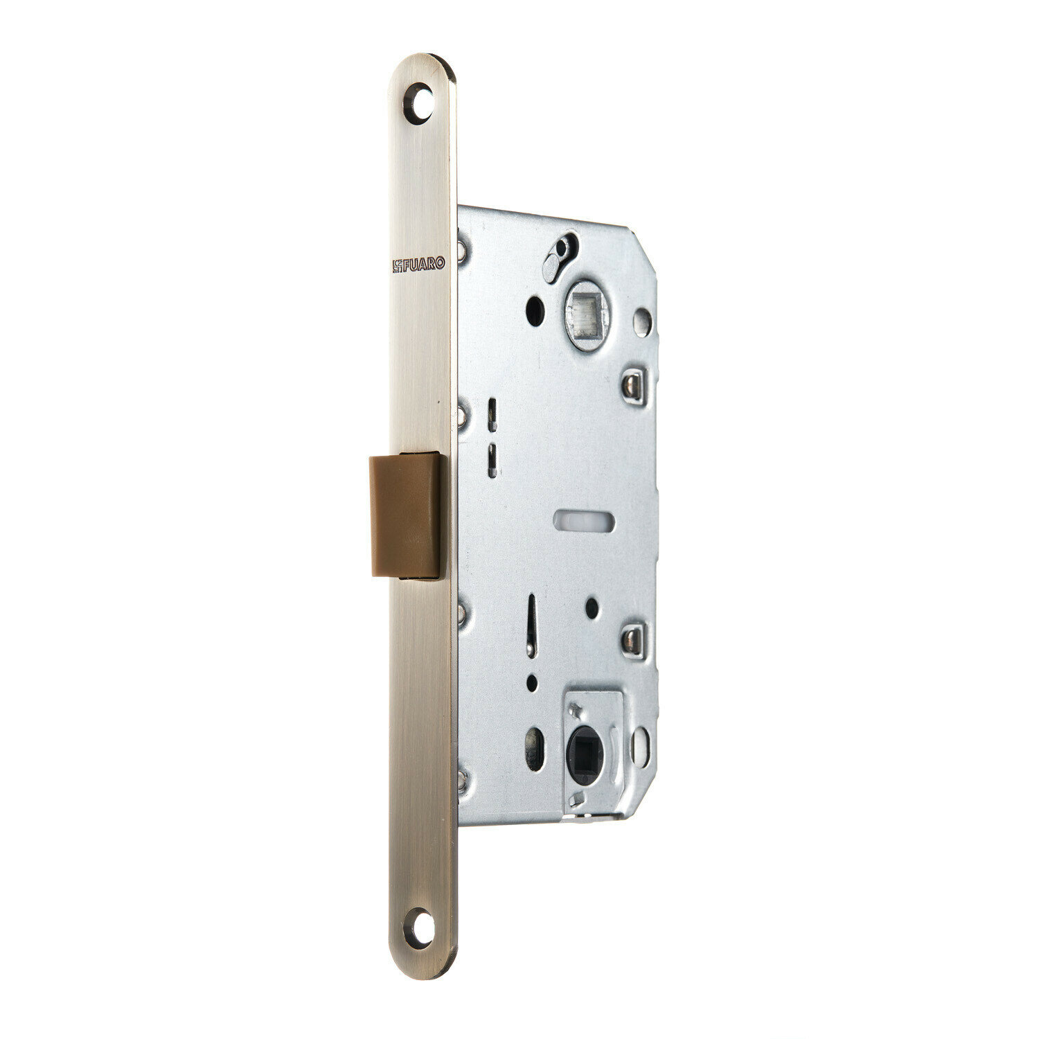 Замок врезной Fuaro PLASTP96WC-50 AB для межкомнатной двери под фиксатор бронза