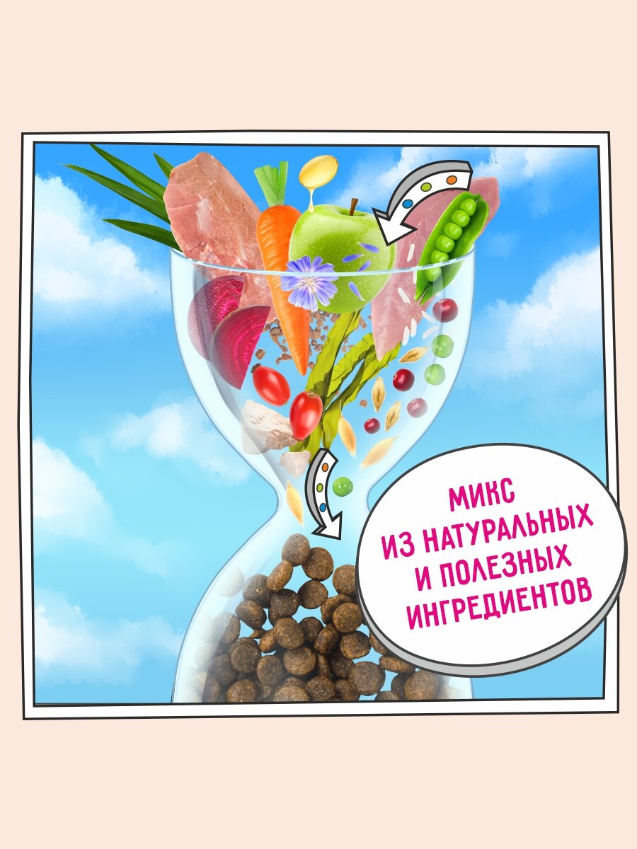 Корм для кошек сухой контроль образования комочков шерсти в желудке гипоаллергенный ZILLII (Зиллии) 2 кг Индейка и Утка — фото 1
