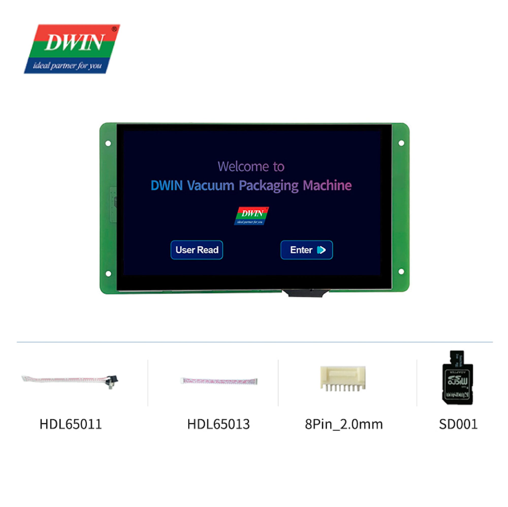 DWIN 7-дюймовый TFT ЖК-дисплей DMG80480T070_05W CTP with accessory