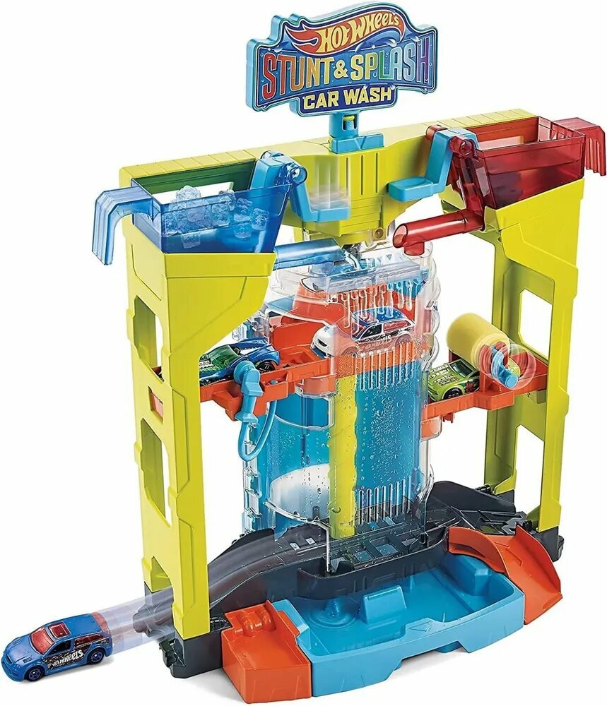 Игровой набор Hot Wheels Car Wash, меняющий цвет GRW37