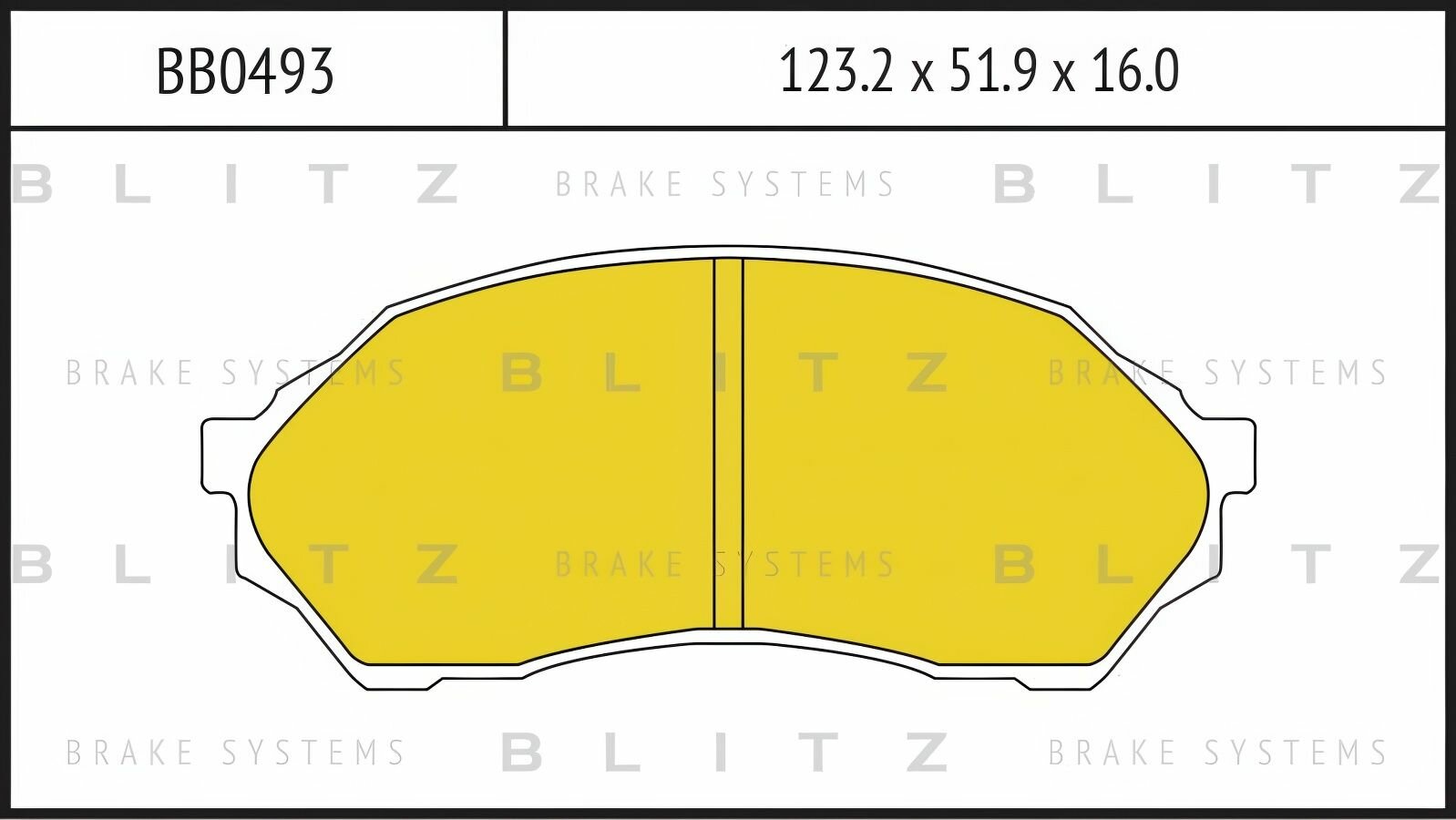 Тормозные колодки передние для Мазда 323 F 6, S 6 BB0493 BLITZ
