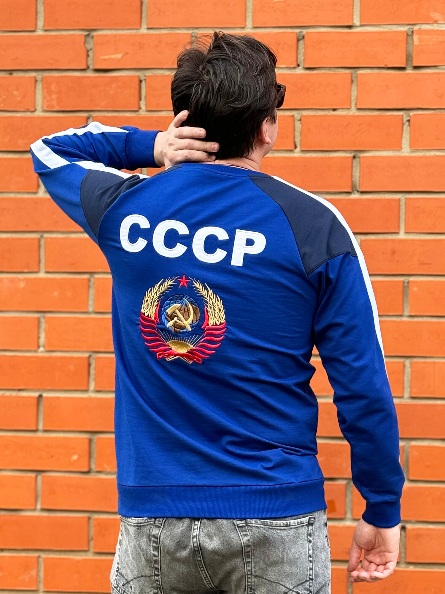 Свитшот размер 3XL, , синий