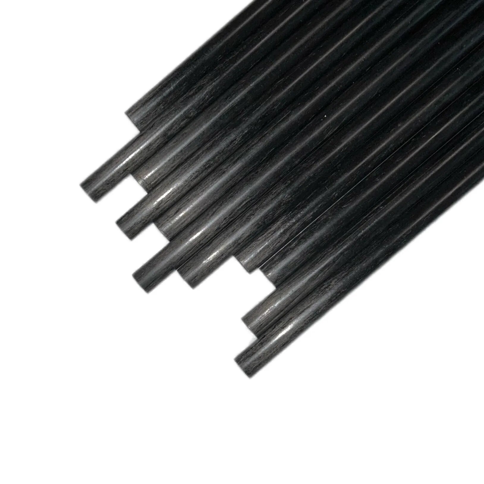 Круглые стержни из углеродного волокна WHABEST черный 500 мм, 2pcs 8.0mmx500