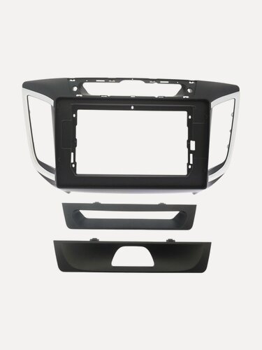 Изображение товара Переходная рамка для Hyundai Creta 2015-2021, 10.2 дюйма, черно-серебристый