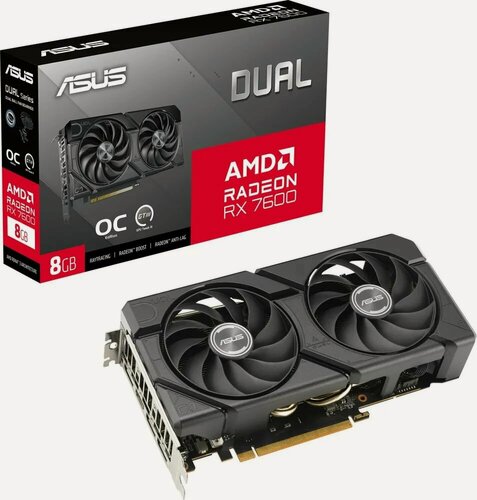Изображение товара Видеокарта ASUS Dual Radeon RX 7600 EVO OC Edition 8G (90YV0LD0-M0NA00)