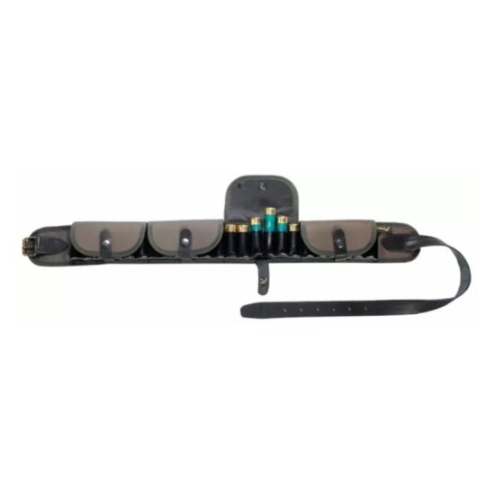 Патронташ Vektor закрытый капроновый с газырями и ремнем из натуральной кожи