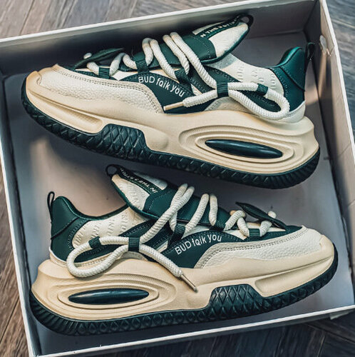 Изображение товара MOOCIE Мужская обувь для бега на улице весной, износостойкая спортивная обувь на толстой подошве, увеличивающая рост, для студентов, в стиле кампуса, универсальная, обувь для пап знаменитостей в Интернете