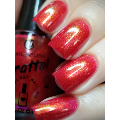 фото Лак для ногтей без лампы красный - grattol color nail polish agony of choice, 9 мл