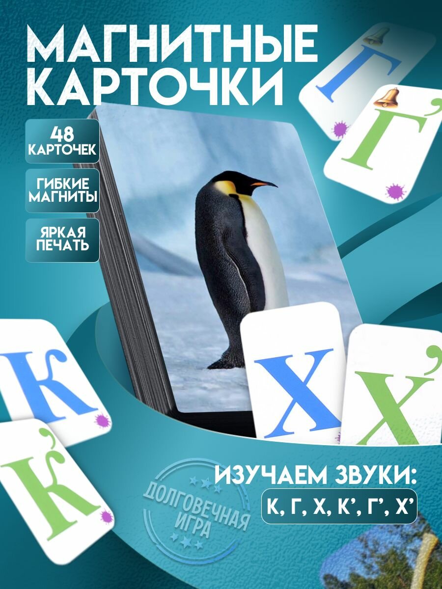 Набор магнитных карточек "Звуковозик" (К, Г, Х)