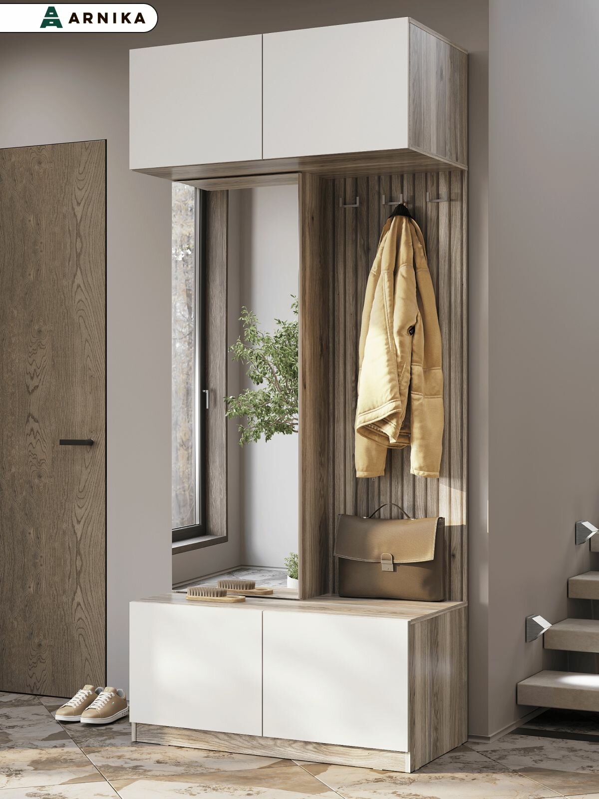 Прихожая "Урбан" Дуб смоки/Кашемир