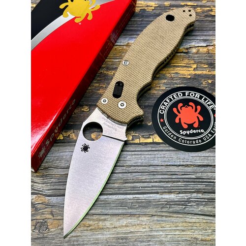 Нож складной Spyderco SC101MPCW2 Manix 2, Cru-Wear Blade, Micarta Handle