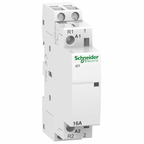 фото A9c22715 модульный контактор ict16a 1но 1нз 230/240в ас 50г schneider electric