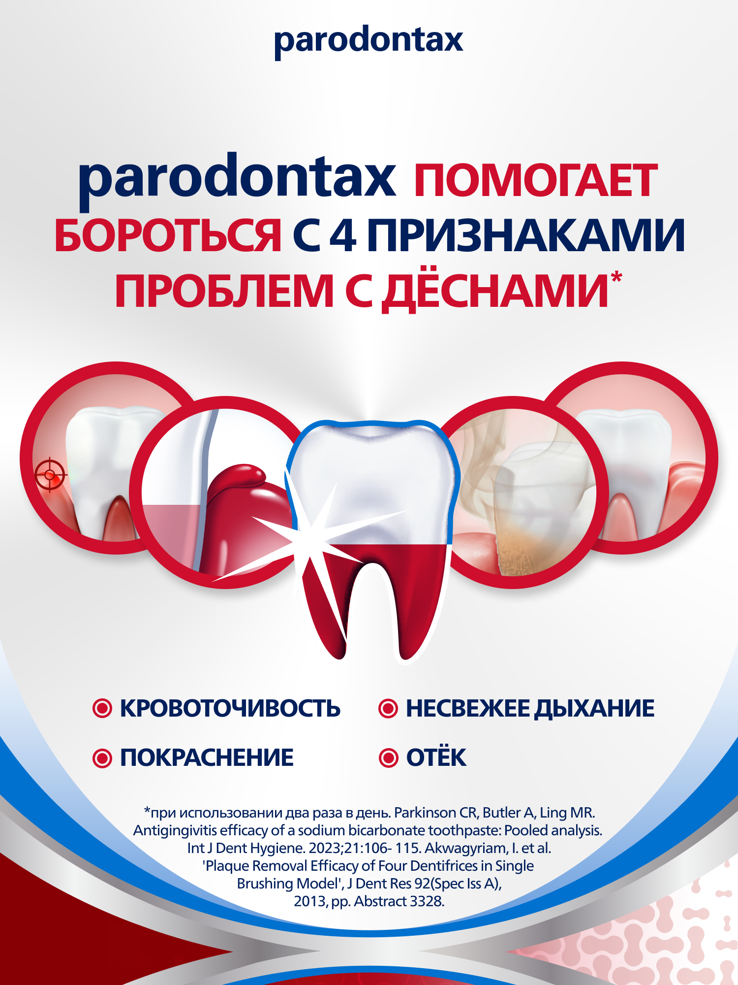 Зубная паста parodontax Комплексная Защита для укрепления зубов и поддержания здоровья десен с фтором, 50мл*2шт — фото 1