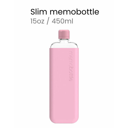 Бутылка с силиконовым чехлом Memobottle Slim, черный