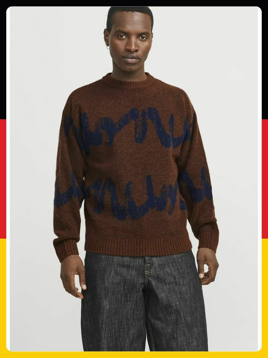 Джемпер Jack & Jones, размер XXL, , коричневый