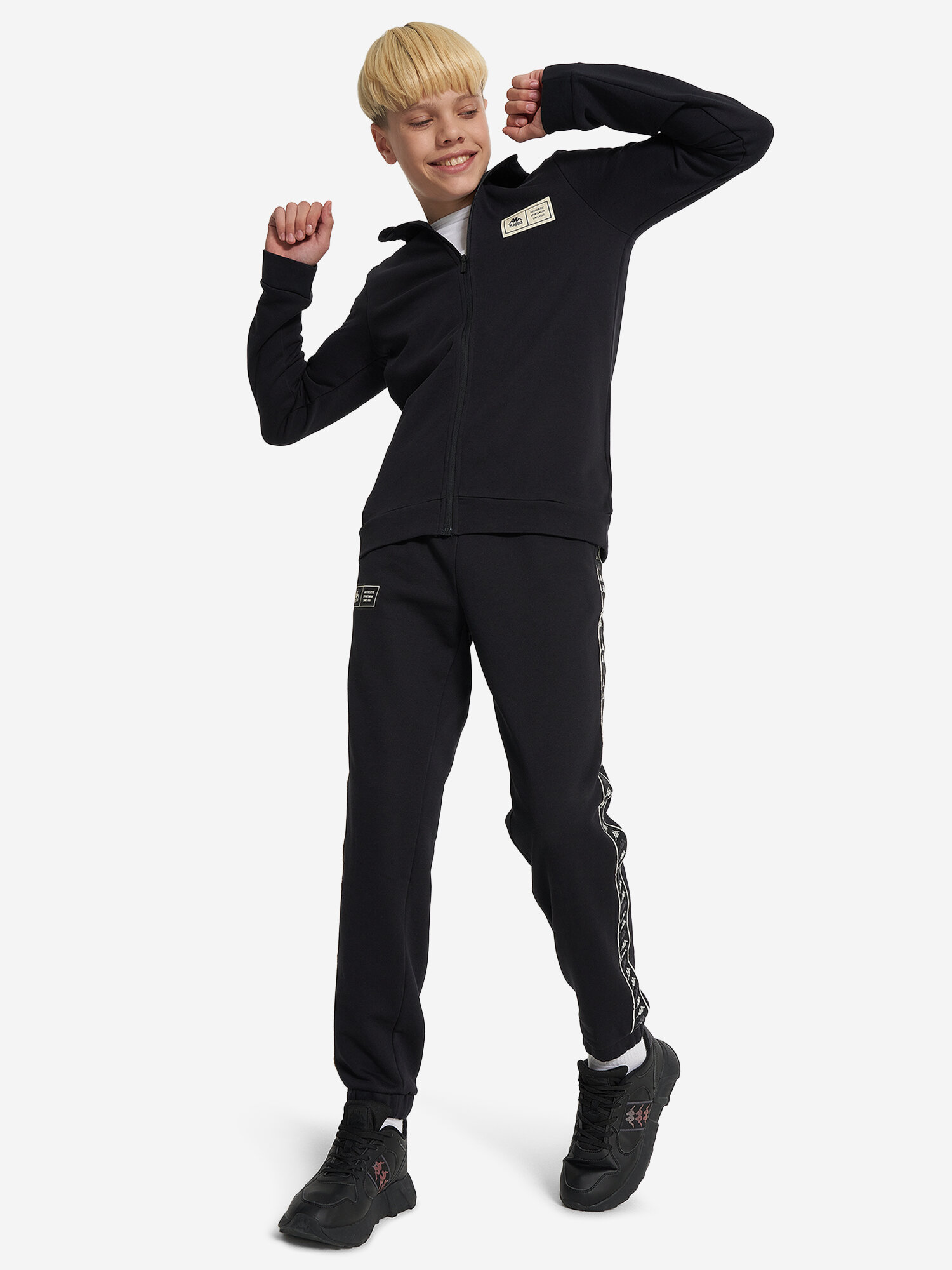 Толстовка Kappa, размер 170-176, черный — фото 1