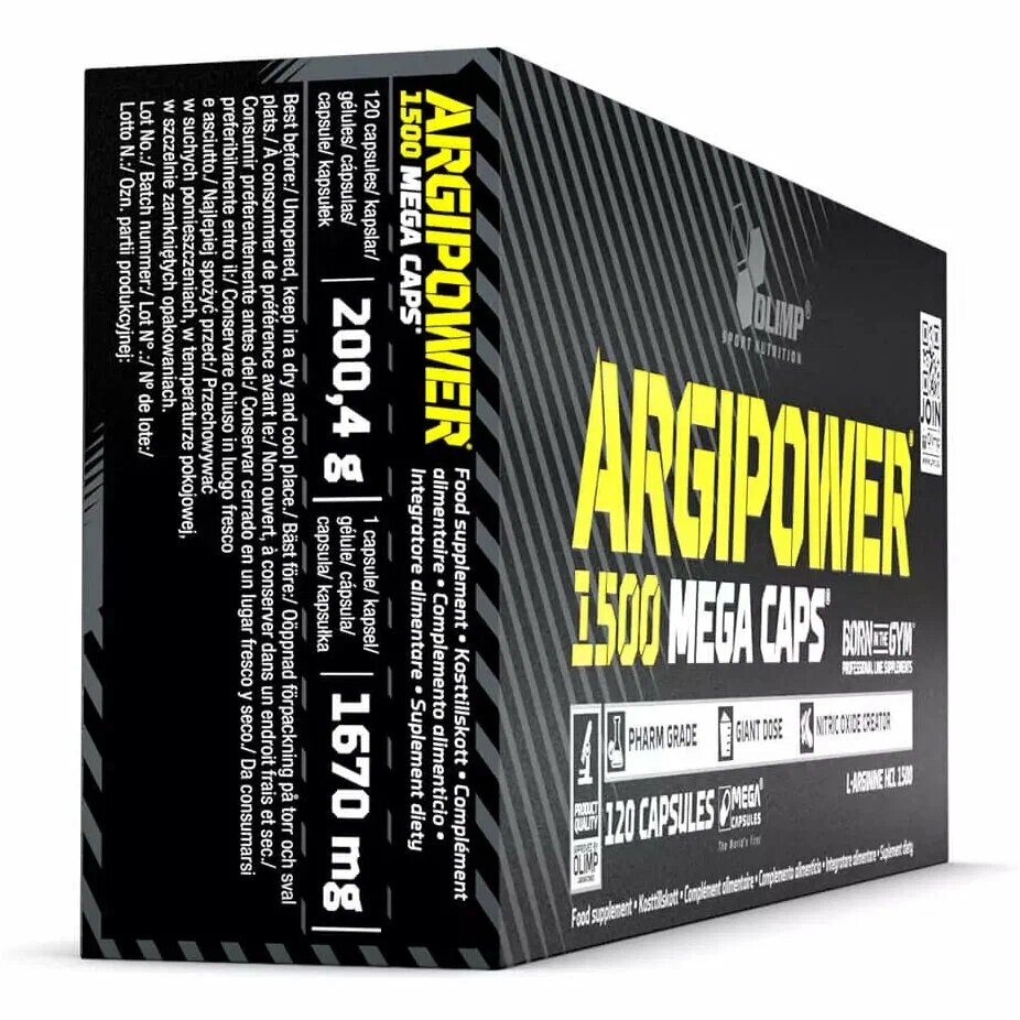 Л-аргинин с высокой дозировкой Olimp Nutrition ArgiPower Mega Caps, 120 капсул — фото 1