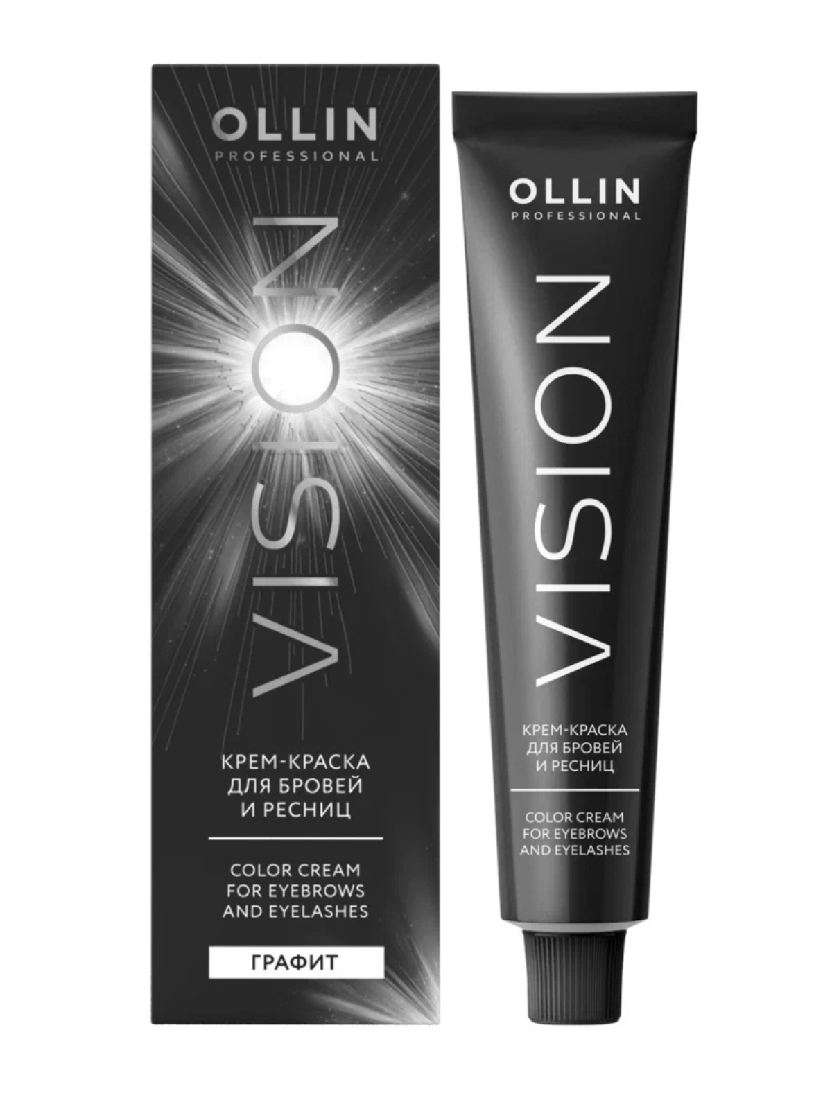 Ollin Professional Vision Крем-краска для бровей и ресниц Графит 20мл