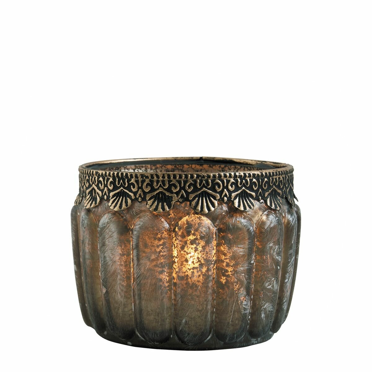 Подсвечник Photophore Дивный сад коричневый малый