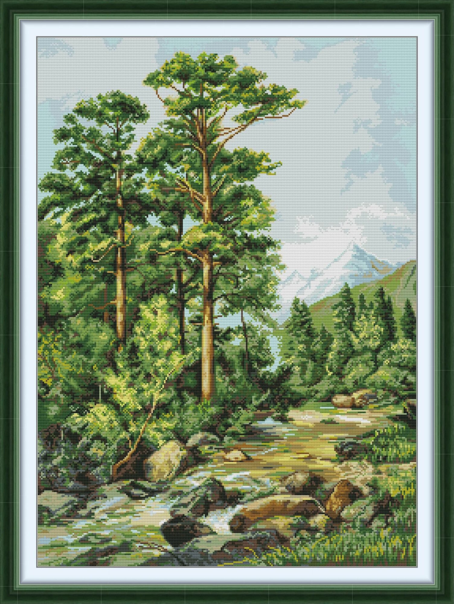 NKFвышивка крестом наборы, Схема на 14CT "Лесной ручей",52*69CM большой размер канва 14CT пейзаж лесной ручей