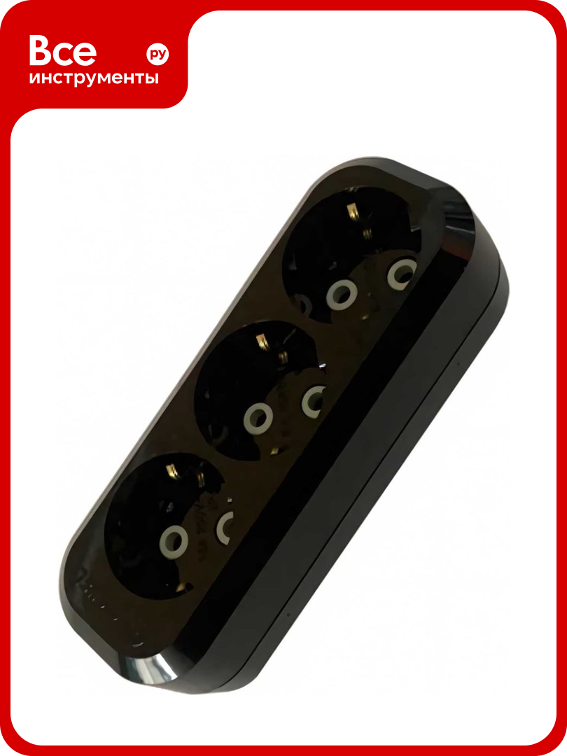 Колодка удлинителя MAKEL 3-м с заземлением черный MGP2131