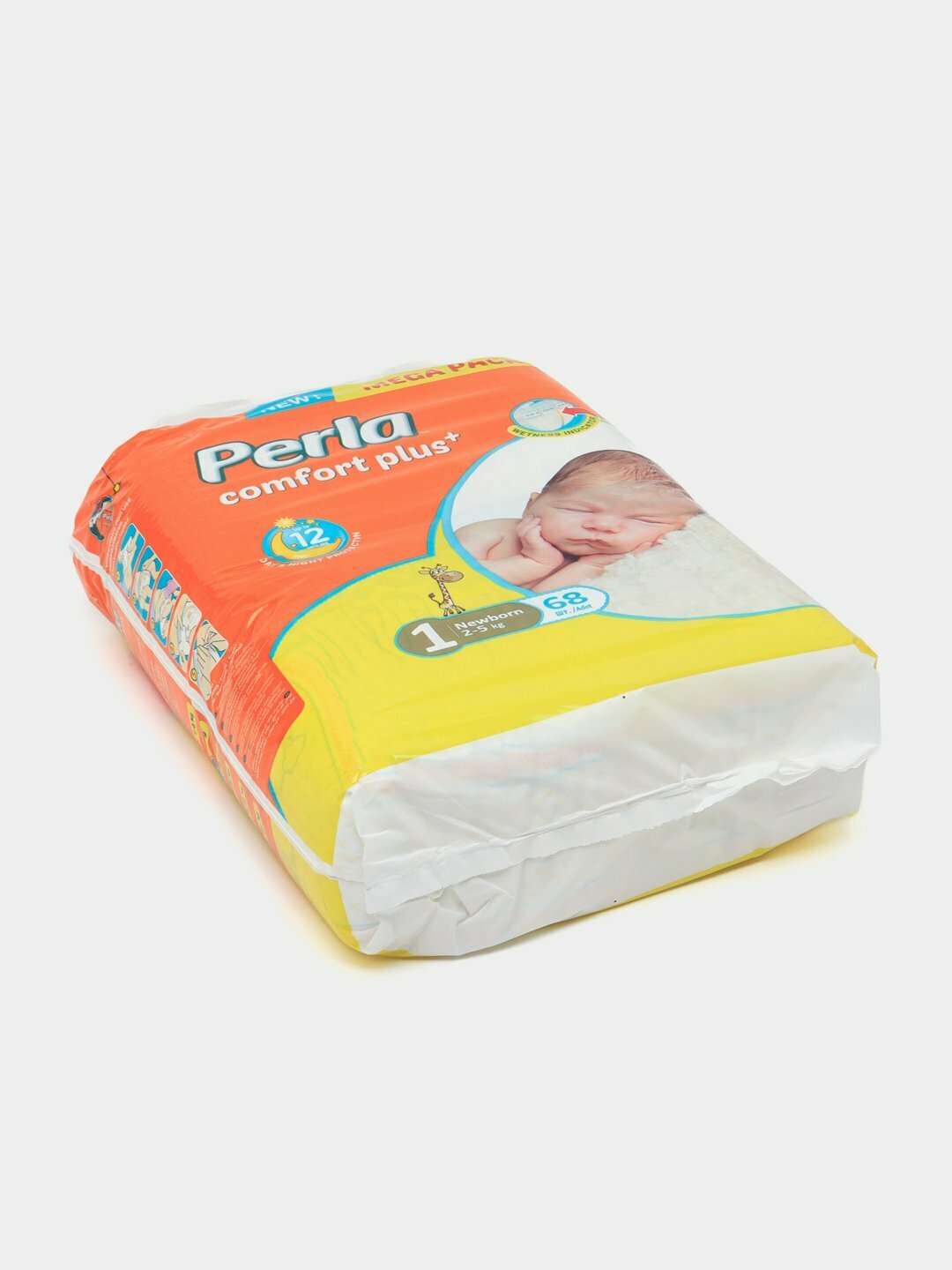 Подгузники Perla Camfort Plus Mega Pack размер №1 для детей 2-5 кг, упаковка 68 штуки — фото 1