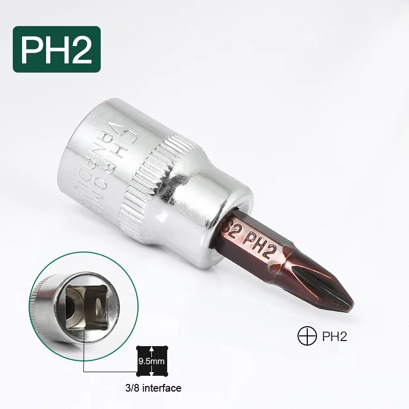 Отвертка Philips Bits 1 шт 25-дюймовая головка привода ручные инструменты PH1 PH2 PH3 длина 48 мм PH2-1pc