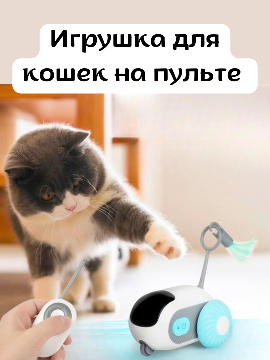 Интерактивная игрушка Smart Interactive Car Toy для кошек с пультом ДУ