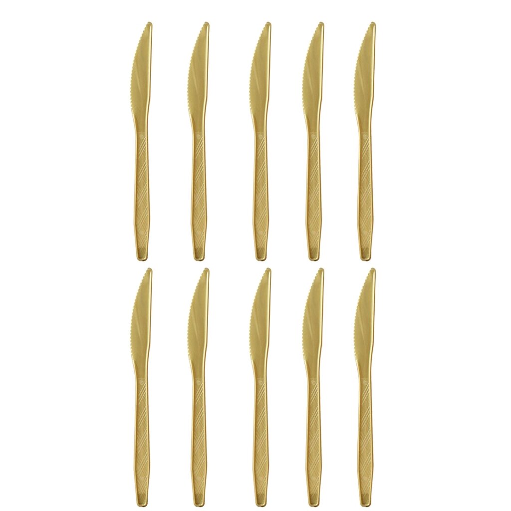 Посуда для вечеринок с бриллиантами из черного золота нож 10ШТ