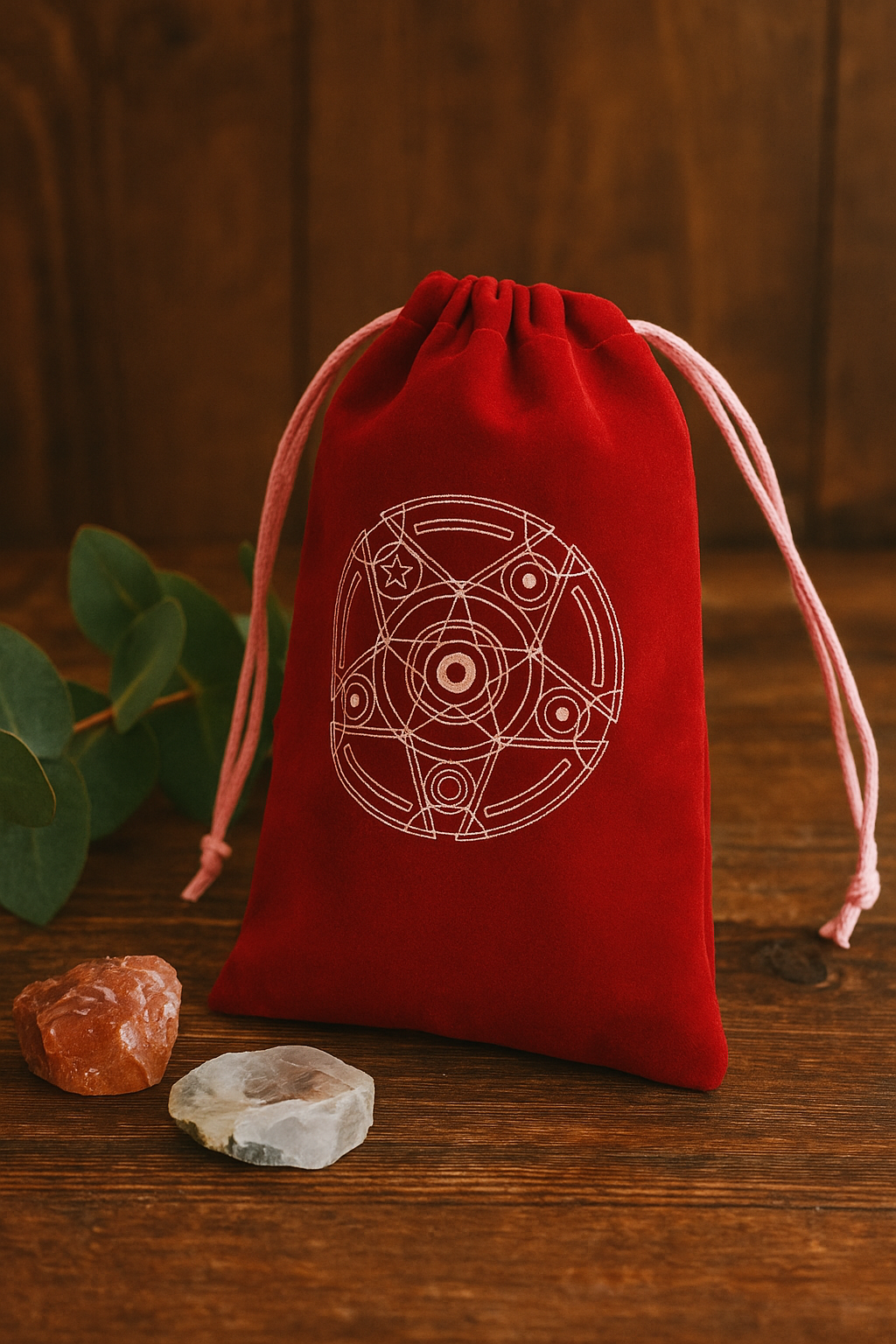 Бархатная сумка для хранения карт с пентаграммой, мешочек для драгоценностей и карт с кулиской.